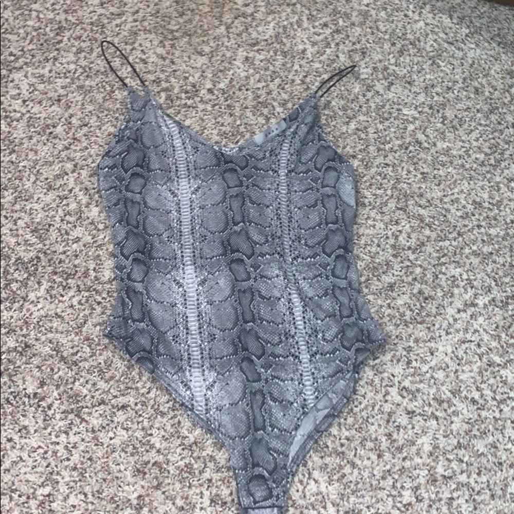 Snake skin print bodysuit